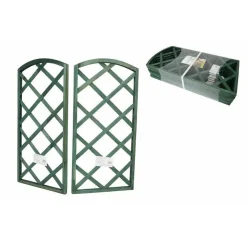 PANNELLO TRALICCIO RECINZIONE IN LEGNO VERDE 60X30 CM RAMPICANTI GIARDINO 219842
