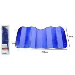 PARASOLE METALLICO PER AUTO COLORATO PROTEGGE CRUSCOTTO SOLE CALDO 130X60CM 70157
