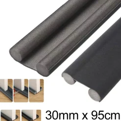 PARASPIFFERI SOTTOPORTA PER PORTE 95 CM DOPPIA GUARNIZIONE ANTIRUMORE NERO