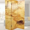 PARAVENTO SEPARE DIVISORIO CON 3 PANNELLI 180X120CM STAMPA FRONTE RETRO MAPPA