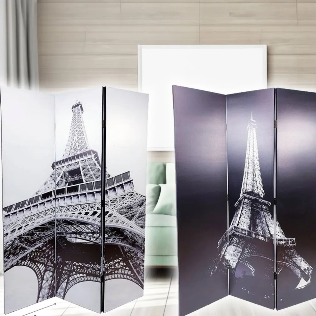 PARAVENTO SEPARE DIVISORIO CON 3 PANNELLI 180X120CM STAMPA FRONTE RETRO PARIGI