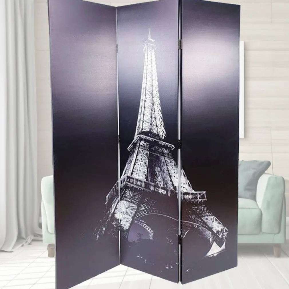 PARAVENTO SEPARE DIVISORIO CON 3 PANNELLI 180X120CM STAMPA FRONTE RETRO PARIGI