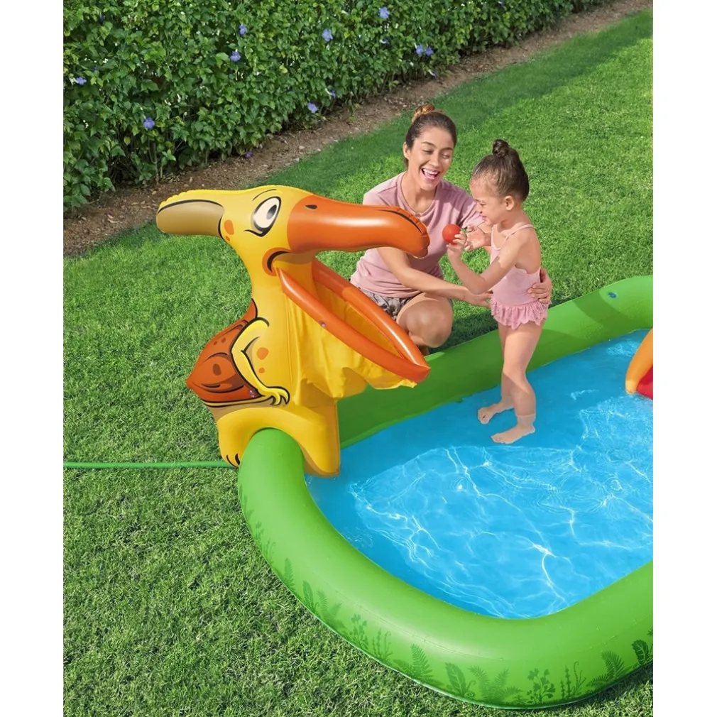 PARCO GIOCHI ACQUATICO JURASSIC SPLASH PISCINA GONFIABILE DA ESTERNO PER BAMBINI 53160