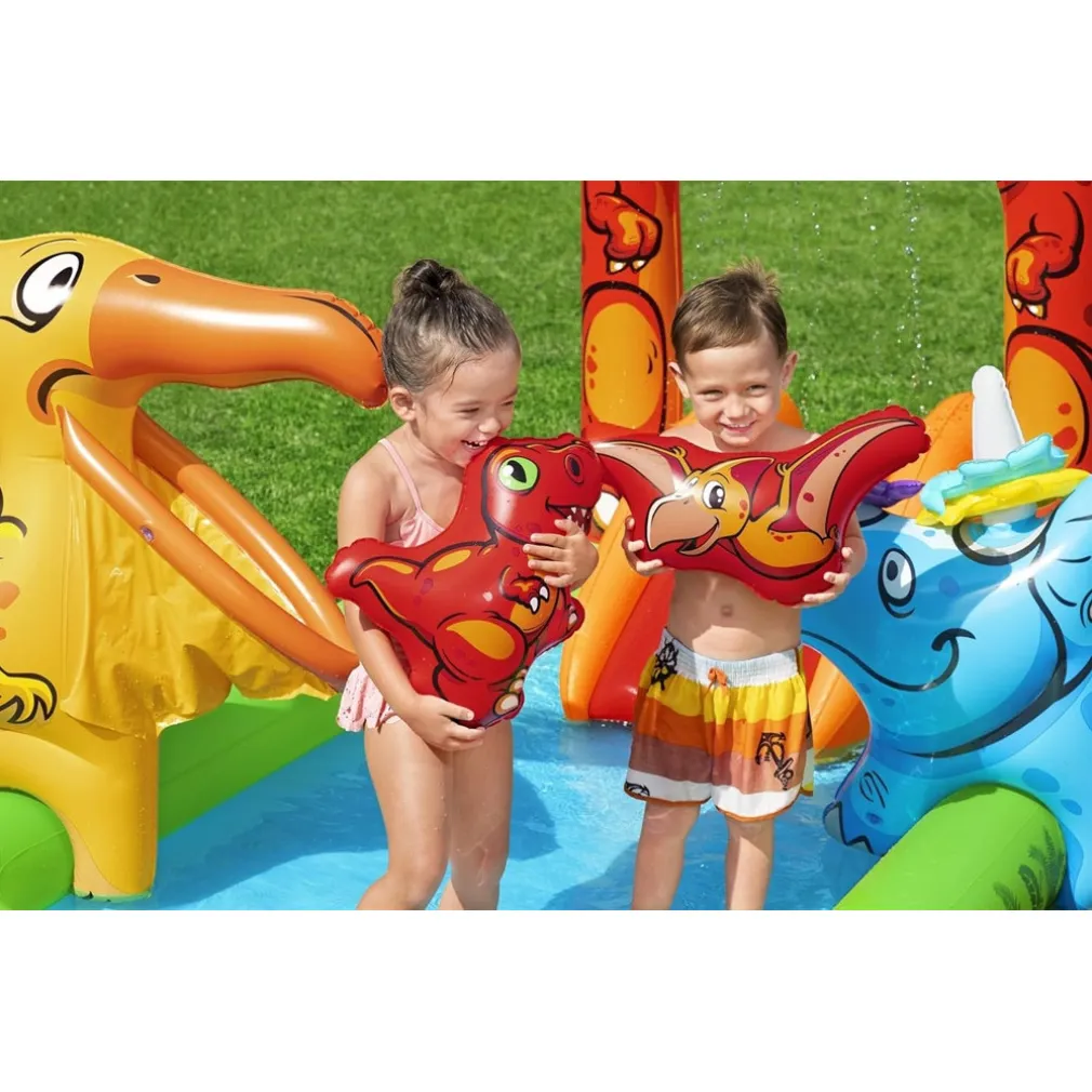 PARCO GIOCHI ACQUATICO JURASSIC SPLASH PISCINA GONFIABILE DA ESTERNO PER BAMBINI 53160