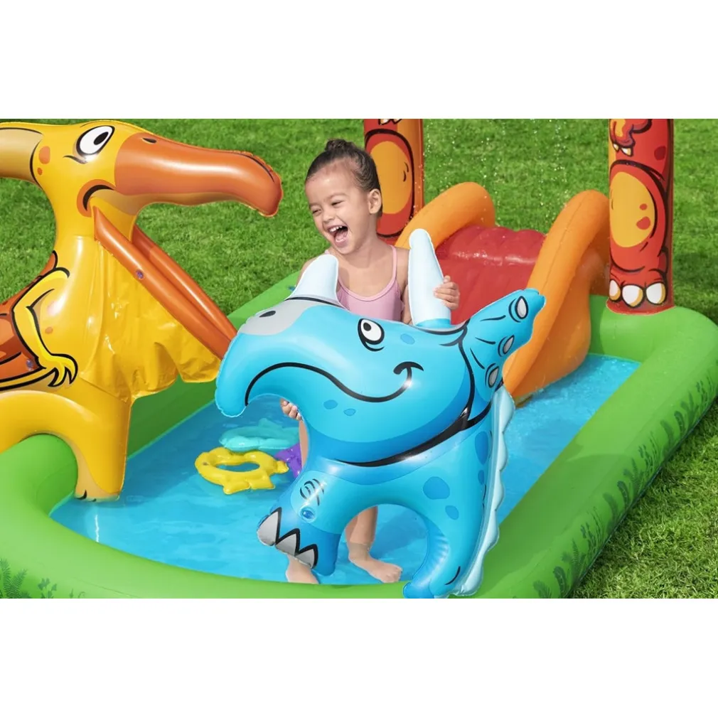 PARCO GIOCHI ACQUATICO JURASSIC SPLASH PISCINA GONFIABILE DA ESTERNO PER BAMBINI 53160