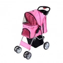 PASSEGGINO PER CANI CANE PIEGHEVOLE BUGGY TRASPORTINO CON ZIP TRASPIRANTE LAVABILE