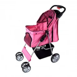 PASSEGGINO PER CANI CANE PIEGHEVOLE BUGGY TRASPORTINO CON ZIP TRASPIRANTE LAVABILE
