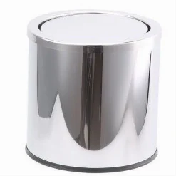 PATTUMIERA ACCIAIO 5 LITRI BIDONE CESTINO SPAZZATURA COPERCHIO BASCULANTE 87463