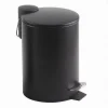 PATTUMIERA ACCIAIO A PEDALE 3 LT BIDONE CESTINO SPAZZATURA BAGNO CASA NERO 87453