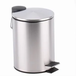 PATTUMIERA ACCIAIO A PEDALE 5LITRI BIDONE CESTINO SPAZZATURA DA BAGNO CASA 87444