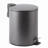 PATTUMIERA ACCIAIO PEDALE 3 LT BIDONE CESTINO SPAZZATURA BAGNO CASA GRIGIO 87451