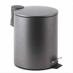 PATTUMIERA ACCIAIO PEDALE 3 LT BIDONE CESTINO SPAZZATURA BAGNO CASA GRIGIO 87451