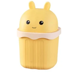 PATTUMIERA GIALLA RIBALTABILE SECCHIO PER RIFIUTI SPAZZATURA DIM 15X15X21 CM