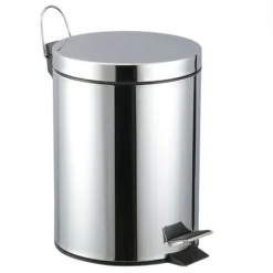PATTUMIERA IN ACCIAIO A PEDALE DA BAGNO 5LT BIDONE CESTINO SPAZZATURA DIFFERENZIATA 87442