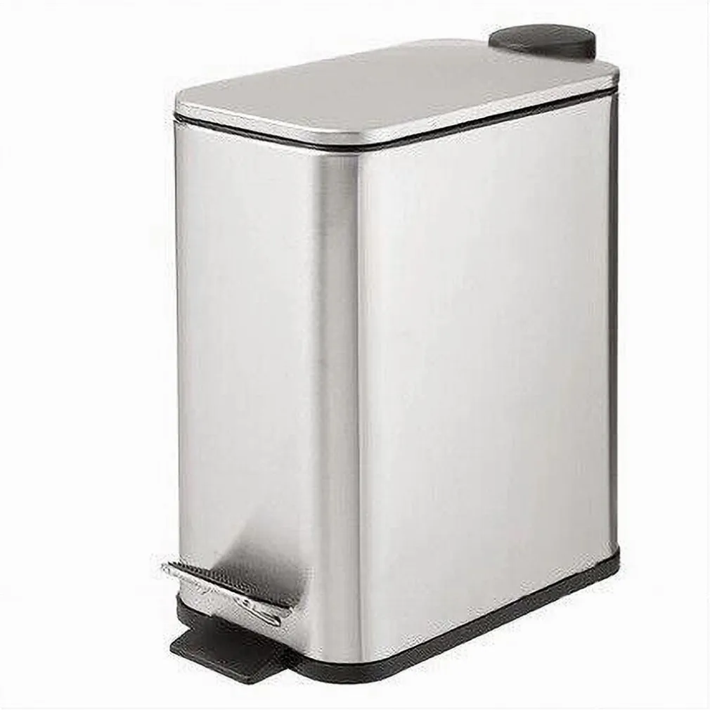 PATTUMIERA IN ACCIAIO A PEDALE 5LITRI BIDONE CESTINO SPAZZATURA RETTANGOLO 87447