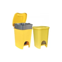 PATTUMIERA IN PLASTICA CON APERTURA A PEDALE LT.16 SECCHIO IMMONDIZIA RIFIUTI