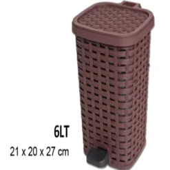 PATTUMIERA PLASTICA A PEDALE 6 LITRI BIDONE CESTINO SPAZZATURA DIFFERENZIATA