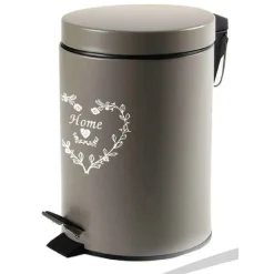 PATTUMIERA PORTASPAZZATURA 25X38CM 12LT DELUXE CUORE HOME MODERNO TORTORA 664489
