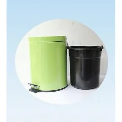 PATTUMIERA RIFIUTI SPAZZATURA 5 LT IN ACCIAIO CONTENITORE A PEDALE CESTINO BAGNO