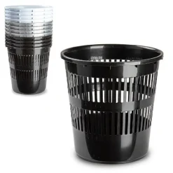 PATTUMIERA TONDA CESTINO IN PLASTICA 11.3LT 27.5X27.5X28 CM VARI COLORI 11962H1