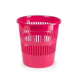 PATTUMIERA TONDA CESTINO IN PLASTICA 11.3LT 27.5X27.5X28CM IN VARI COLORI 11962