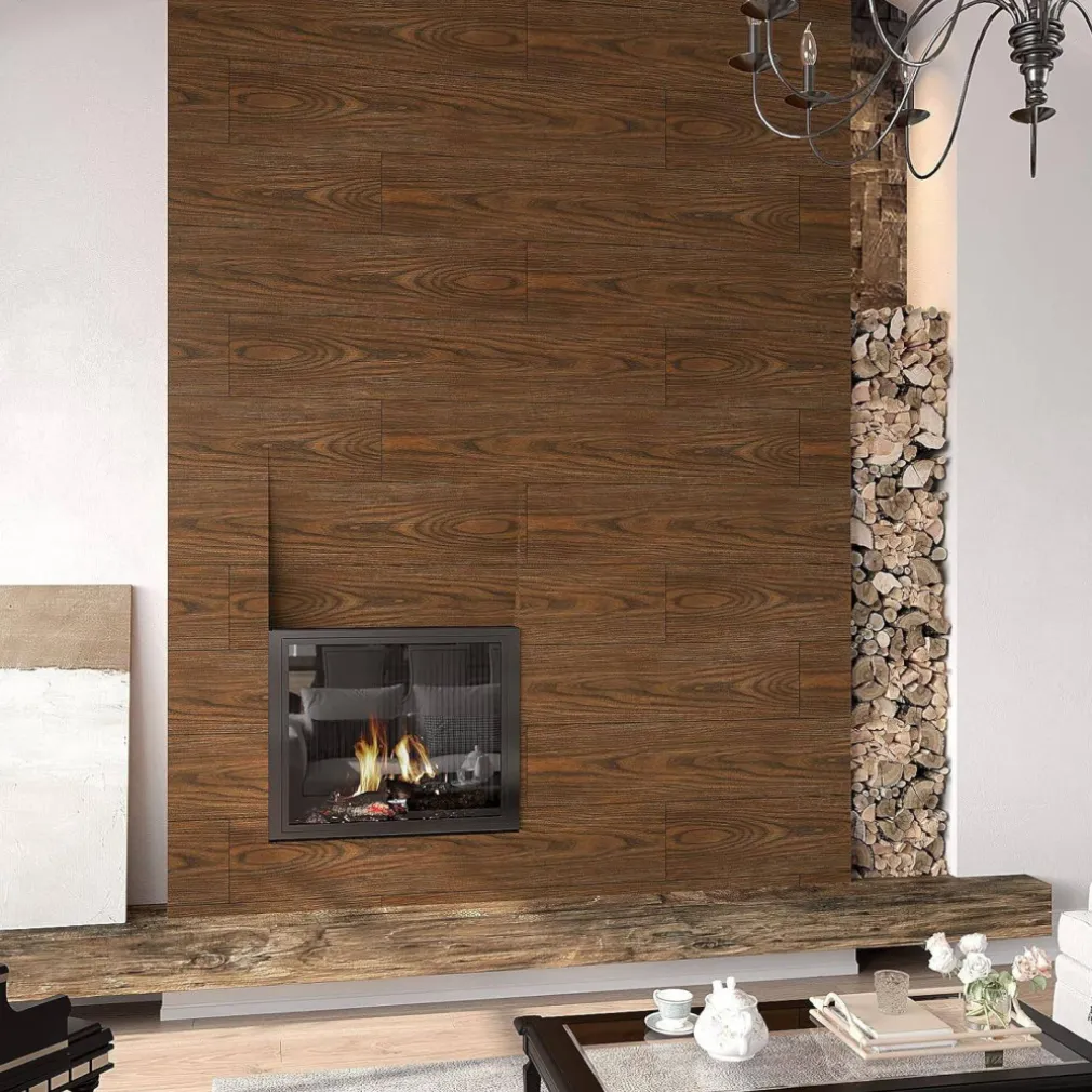 PAVIMENTO FINTO PARQUET EFFETTO LEGNO PIASTRELLE ADESIVE 15X90CM SPESSORE 6MM