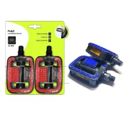 PEDALI PER BICICLETTA CON CATARIFRANGENTI ATTACCO UNIVERSALE ANTISCIVOLO XC-1664