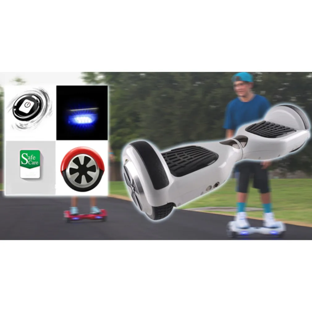 PEDANA SKATEBOARD A 2 RUOTE CON LUCI HOVERBOARD SMART BALANCE SCOOTER ELETTRICO