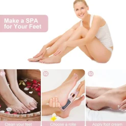 PEDICURE A BATTERIA RICARICABILE ELIMINA CALLI RIMUOVI DURONI PIEDI ESFOLIANTE