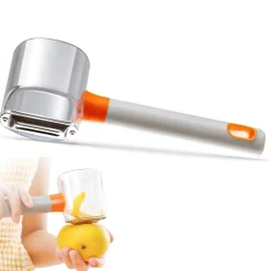 PELAPATATE PELA FRUTTA ORTAGGI CON LAMA E CONTENITORE ACCESSORIO DA CUCINA