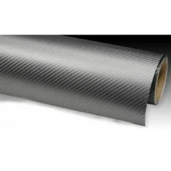 PELLICOLA ADESIVA AUTO MOTO FIBRA DI CARBONIO 3D GRIGIA IN VINILE 50 X 70 CM