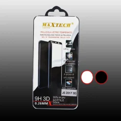 PELLICOLA IN VETRO TEMPERATO 3D SAMSUNG J5 2017 PROTEZIONE MAXTECH P-J5 2017 3D