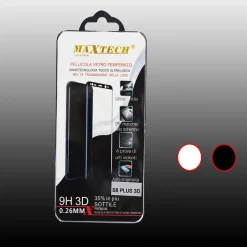 PELLICOLA IN VETRO TEMPERATO PER SAMSUNG GALAXY S8 PLUS 3D 9H MAXTECH P-S8 PLUS