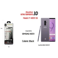 PELLICOLA VETRO TEMPERATO 3D PER SAMSUNG NOTE 9 COPERTURA MAXTECH P-NOTE9 3D