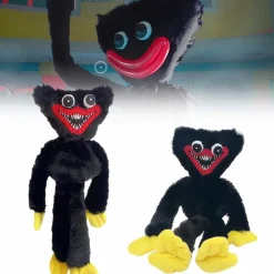 PELUCHE PUPAZZO MORBIDO POPPY PLAYTIME HUGGY WUGGY PLUSH DOLL GIOCO NERO 40 CM