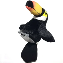 PELUCHE PUPAZZO TUCANO UCCELLO COLORATO PARLANTE BATTE ALI RIPETE PAROLE GIOCO