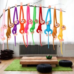PELUCHE SCIMMIA DA 65 CM BRACCIA LUNGHE GIOCATTOLO PER BAMBINI IN VARI COLORI
