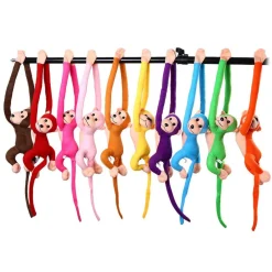 PELUCHE SCIMMIA DA 65 CM BRACCIA LUNGHE GIOCATTOLO PER BAMBINI IN VARI COLORI