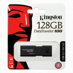 PEN DRIVE KINGSTON 128 GB DATATRAVELER 100 TECNOLOGIA USB 3.0/3.1/2.0 GX/128GB
