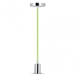 PENDENTE IN ACCIAIO VERDE A SOFFITTO CROMATO PORTALAMPADA LAMPADA DESIGN MODERNO