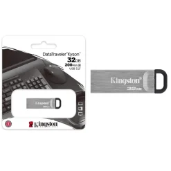 PENDRIVE KINGSTON USB 3.2 DATATRAVELER KYSON 32 GB IN METALLO 200 MB/S DTKN/32GB