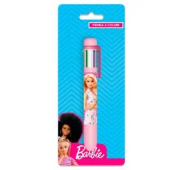 PENNA CON 6 COLORI BARBIE ACCESSORIO SCUOLA REGALO CANCELLERIA PER BAMBINE 961693