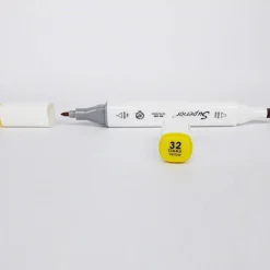 PENNARELLO 32 DEEP YELLOW COLORATI DOPPIA PUNTA INCHIOSTRO BASE OLIO COLORARE