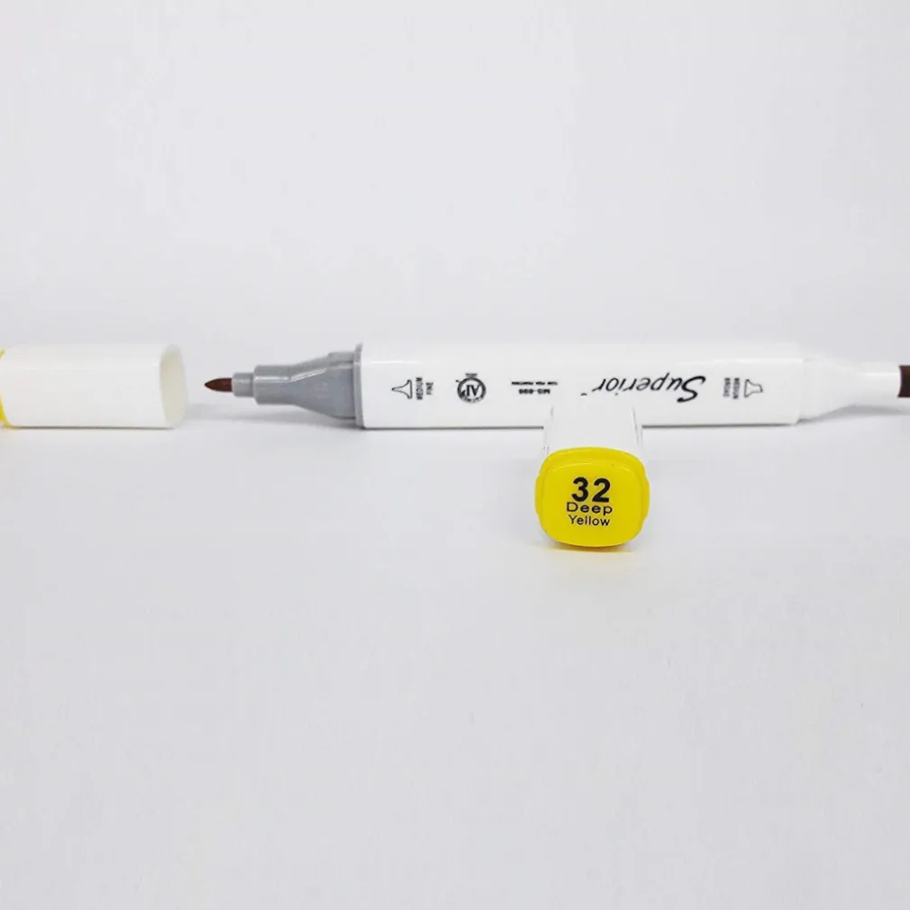 PENNARELLO 32 DEEP YELLOW COLORATI DOPPIA PUNTA INCHIOSTRO BASE OLIO COLORARE