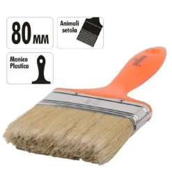PENNELLO 80 MM PENNELLESSA CON MANICO IN PLASTICA PER PITTURA VERNICIARE 90259