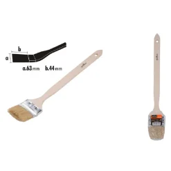 PENNELLO ANGOLARE PIATTA PER PITTURA RADIATORI TERMOSIFONE 63MM SETOLE 44MM 90304