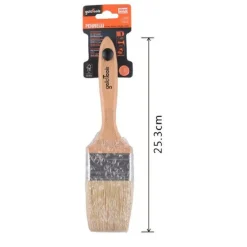 PENNELLO PIATTO 25.3 CM MANICO IN LEGNO SETOLE MORBIDE PER PITTURA VERNICE 90206