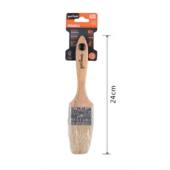 PENNELLO PIATTO 24 CM MANICO IN LEGNO SETOLE MORBIDE PER PITTURA VERNICE 90205