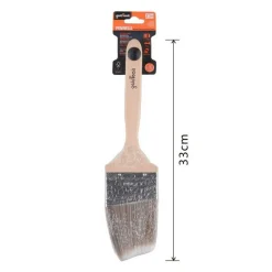 PENNELLO PIATTO 75 MM PENNELLESSA OBLIQUO CON MANICO IN LEGNO PER VERNICIARE