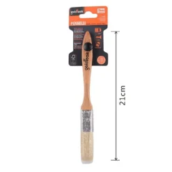PENNELLO PIATTO 21CM CON MANICO LEGNO SETOLE MORBIDE PER PITTURA VERNICE 90201